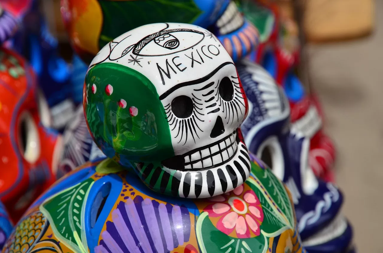 Mexicaans souvenir skelet Dag van de Doden